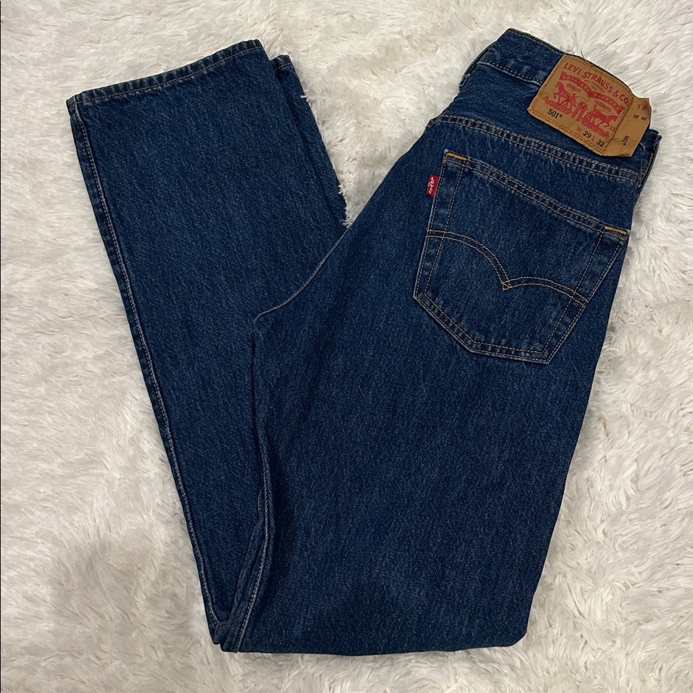 501’s Levi's Distressed Blue Denim Jeans